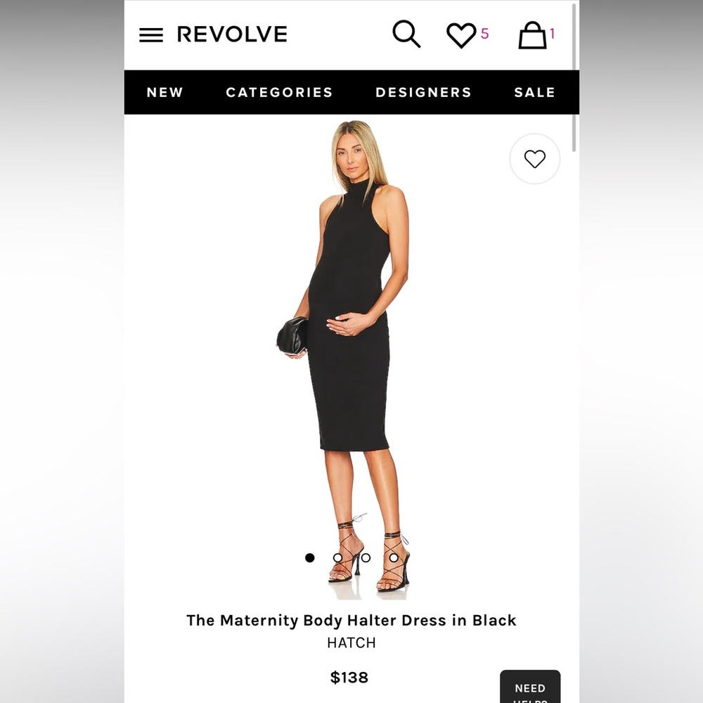 Maternity body halter dress